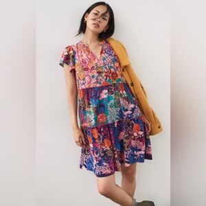 Anthropologie Multicolor Floral Dress